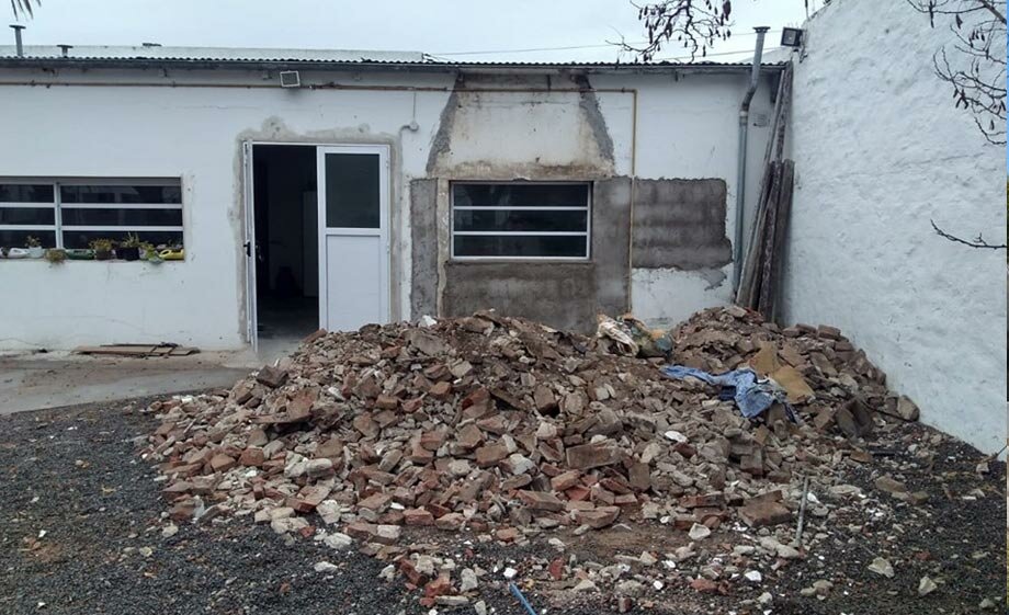 Se realizan obras en el comedor de la Escuela Nº1