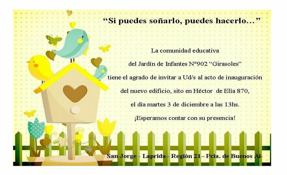 San Jorge: Inauguran el nuevo edificio del Jardín de Infantes