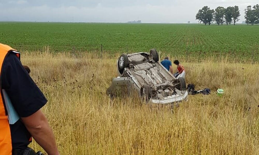 Una familia sufrió un accidente cerca de Líbano