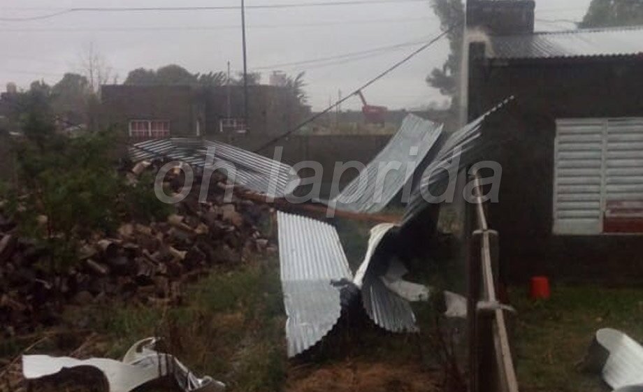 Temporal en Laprida: más de 15 inconvenientes por la tormenta