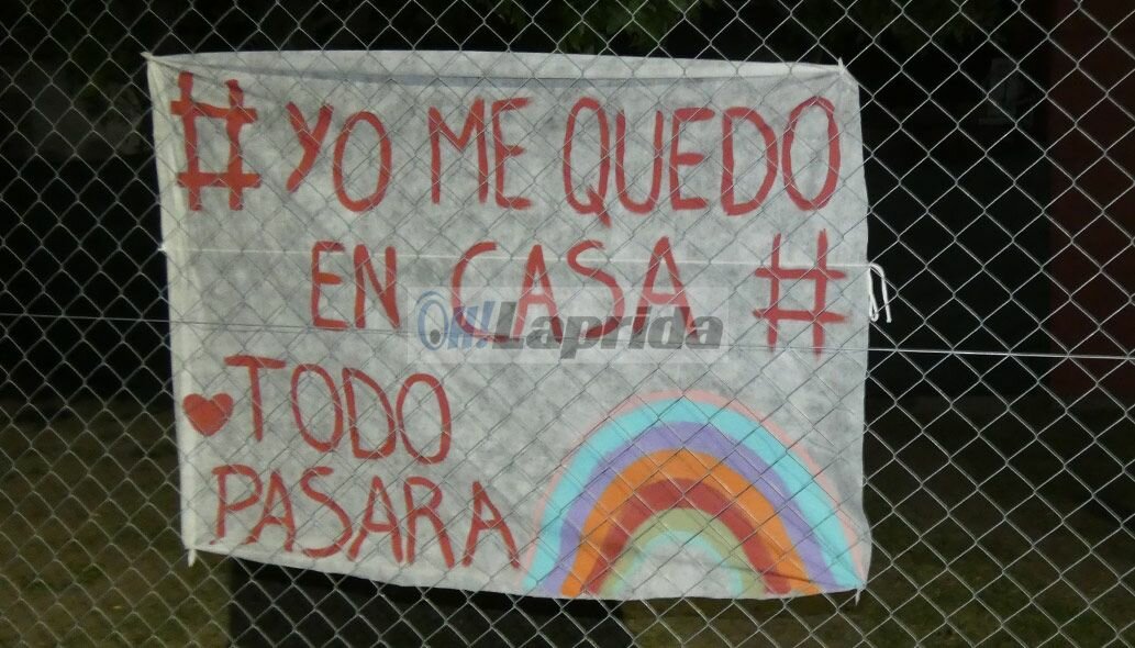 Mensaje en una vivienda de nuestra ciudad.