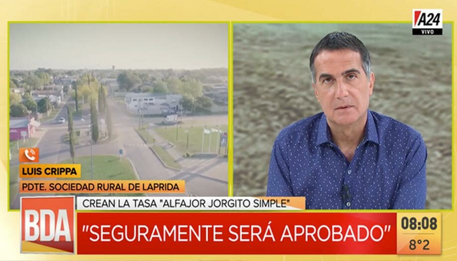 Laprida en los medios nacionales por el alfajor Jorgito