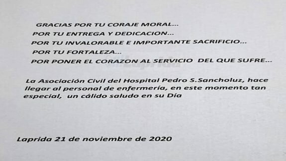 Salutación por el Día de la Enfermería