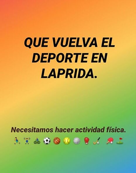 Piden medidas para "que vuelva el deporte en Laprida"