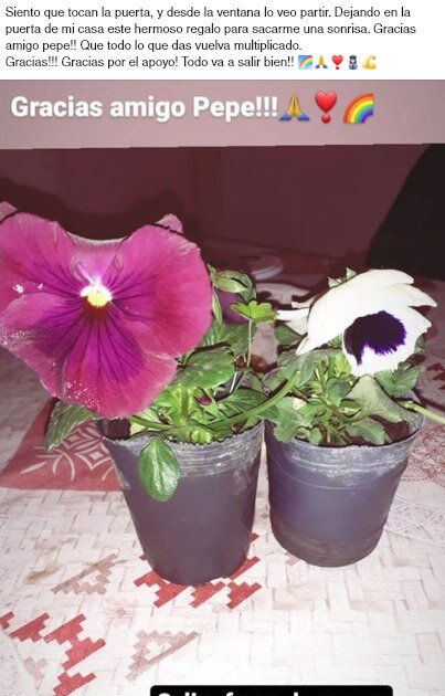 Un vecino llevó plantines a los lapridenses aislados