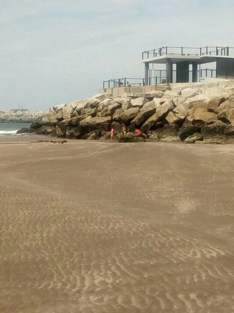 Necochea: naufragio a la vista por una extensa bajamar