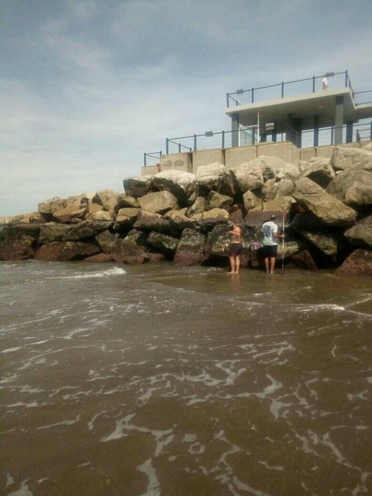 Necochea: naufragio a la vista por una extensa bajamar